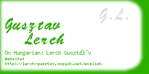 gusztav lerch business card